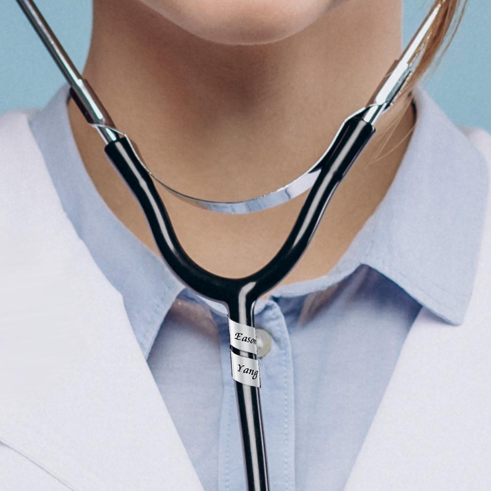 Custom Engraved Stethoscope Accessory Personalized Name Tag For Hospital Workers - soufeelus