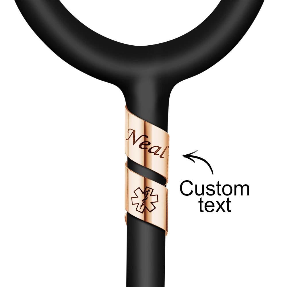 Custom Engraved Pattern Stethoscope Name Tag Personalized Gifts For Doctor - soufeelus