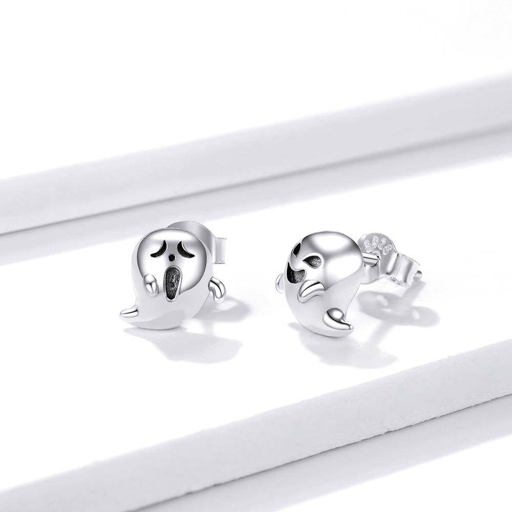 little devil ghost earrings 925 sterling silver halloween gifts ed138
