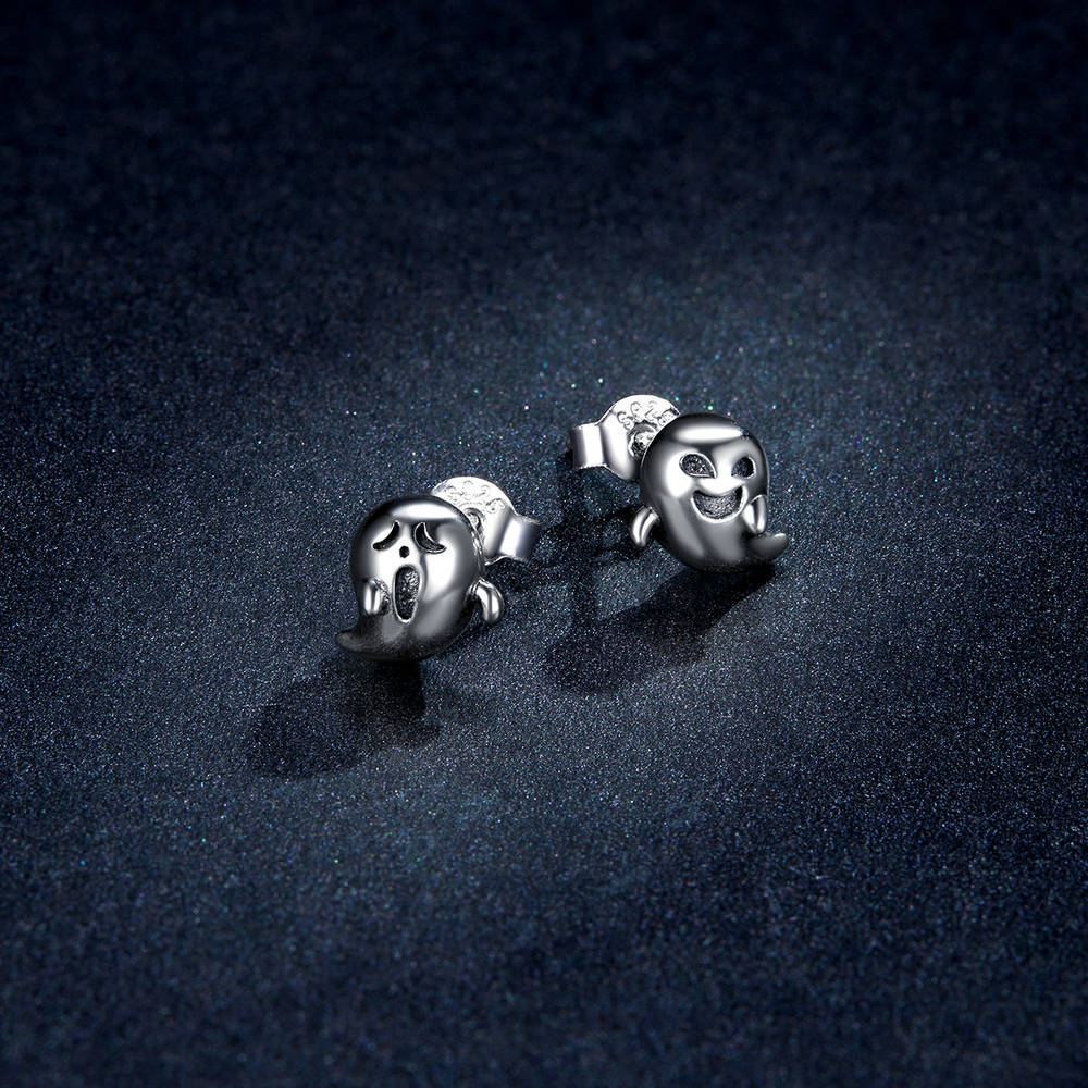 little devil ghost earrings 925 sterling silver halloween gifts ed138