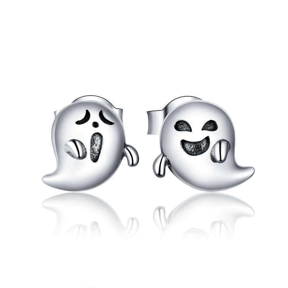 little devil ghost earrings 925 sterling silver halloween gifts ed138