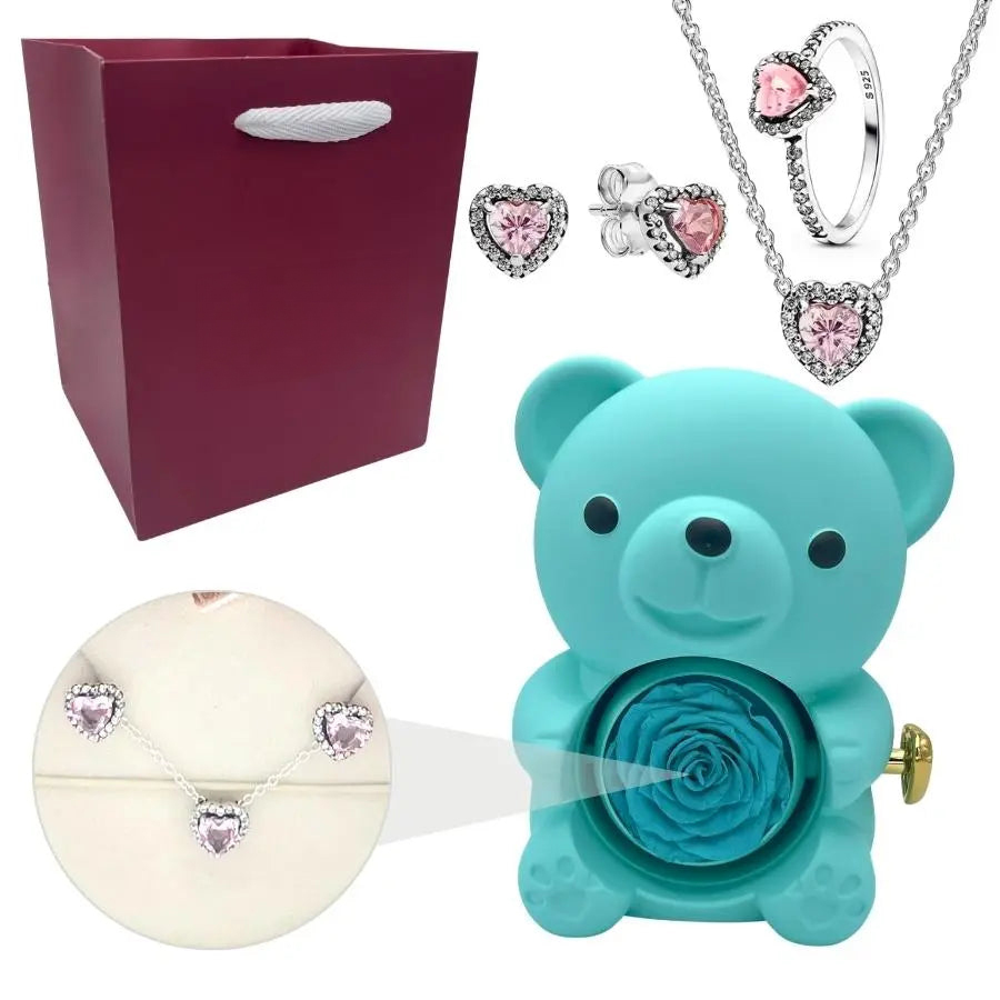 Eternal Bear & Eternal Heart Jewelry Set