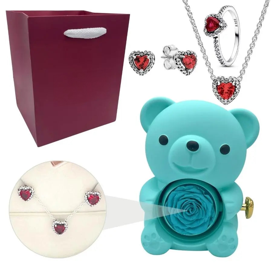 Eternal Bear & Eternal Heart Jewelry Set