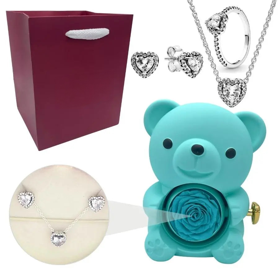 Eternal Bear & Eternal Heart Jewelry Set