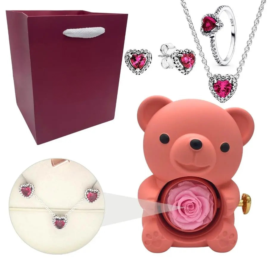 Eternal Bear & Eternal Heart Jewelry Set