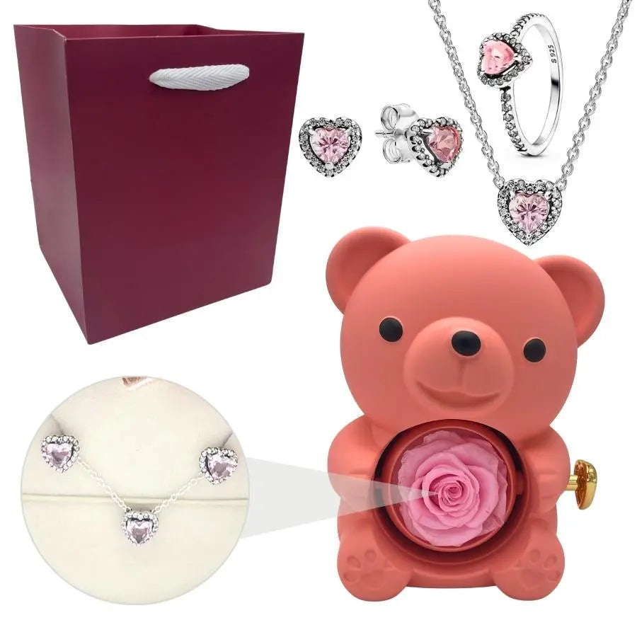 Eternal Bear & Eternal Heart Jewelry Set