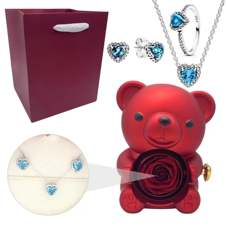 Eternal Bear & Eternal Heart Jewelry Set