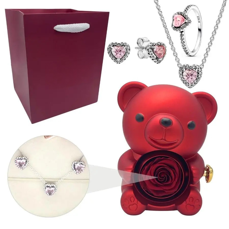 Eternal Bear & Eternal Heart Jewelry Set