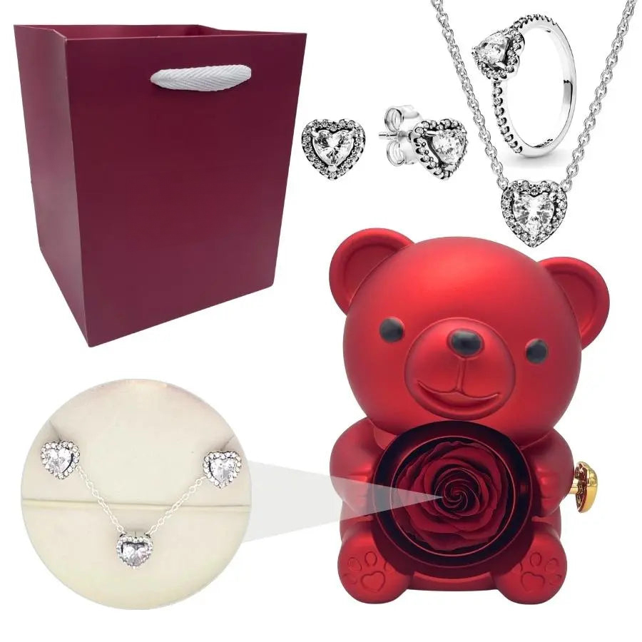 Eternal Bear & Eternal Heart Jewelry Set