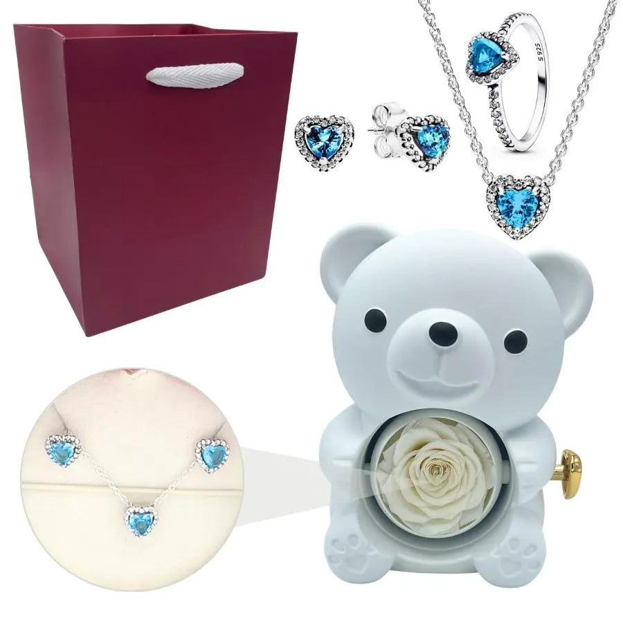 Eternal Bear & Eternal Heart Jewelry Set