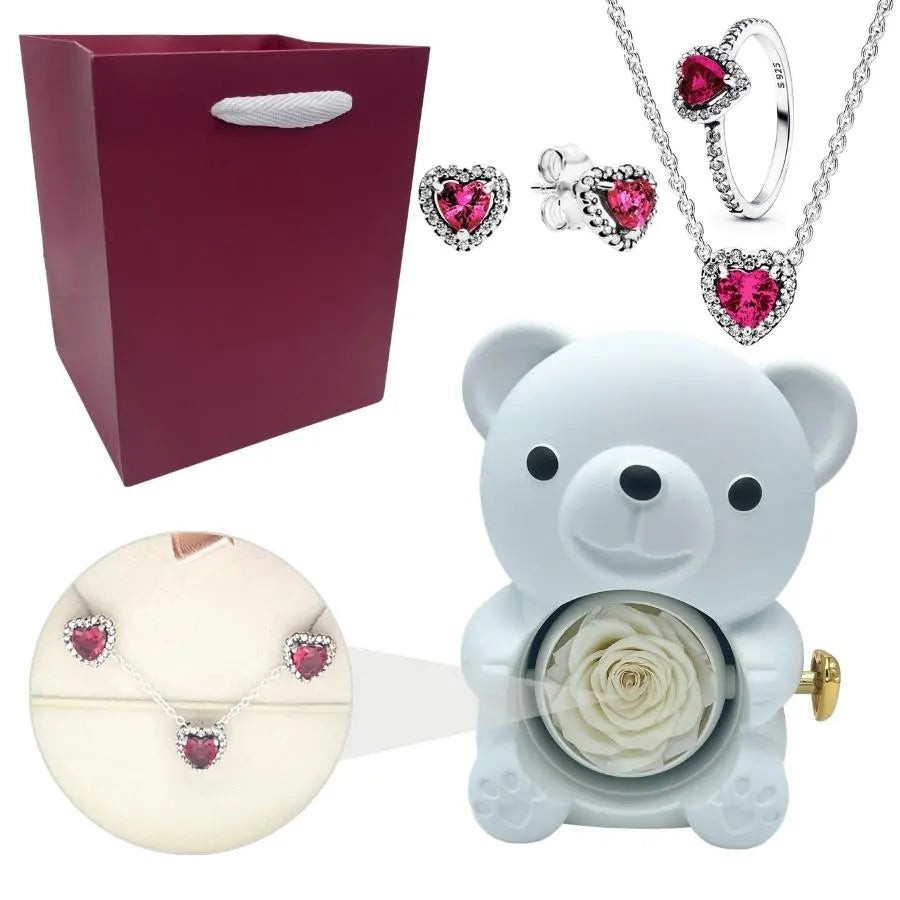 Eternal Bear & Eternal Heart Jewelry Set