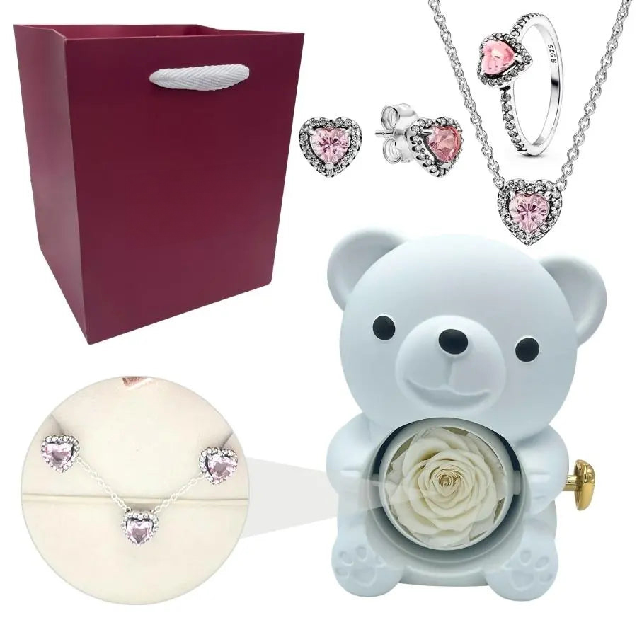 Eternal Bear & Eternal Heart Jewelry Set