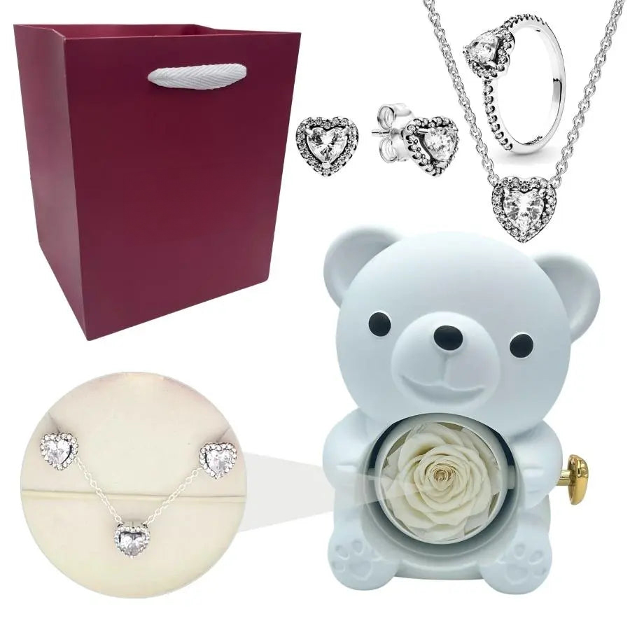 Eternal Bear & Eternal Heart Jewelry Set