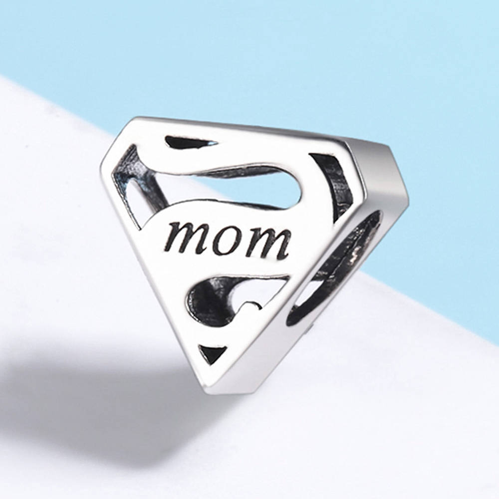 dear super mom charm 925 sterling silver mothers day gifts fj1421