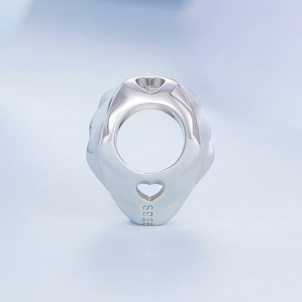 rivet hearts charm 925 sterling silver fj1437