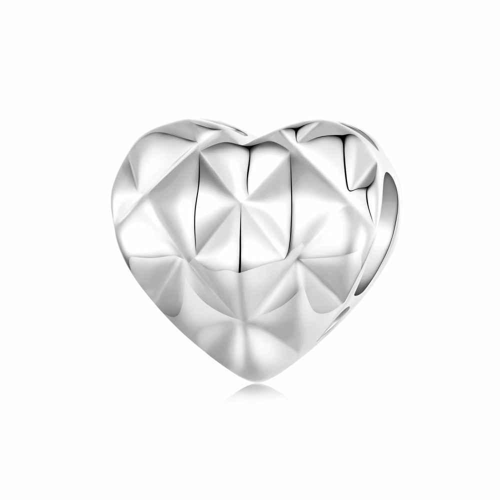 rivet hearts charm 925 sterling silver fj1437