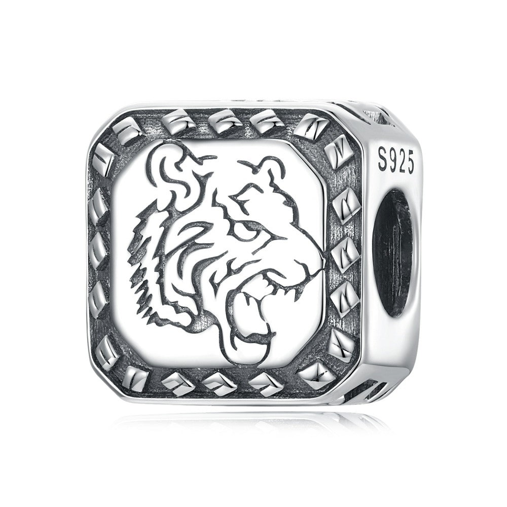 unique dragon tiger charm 925 sterling silver fj1438