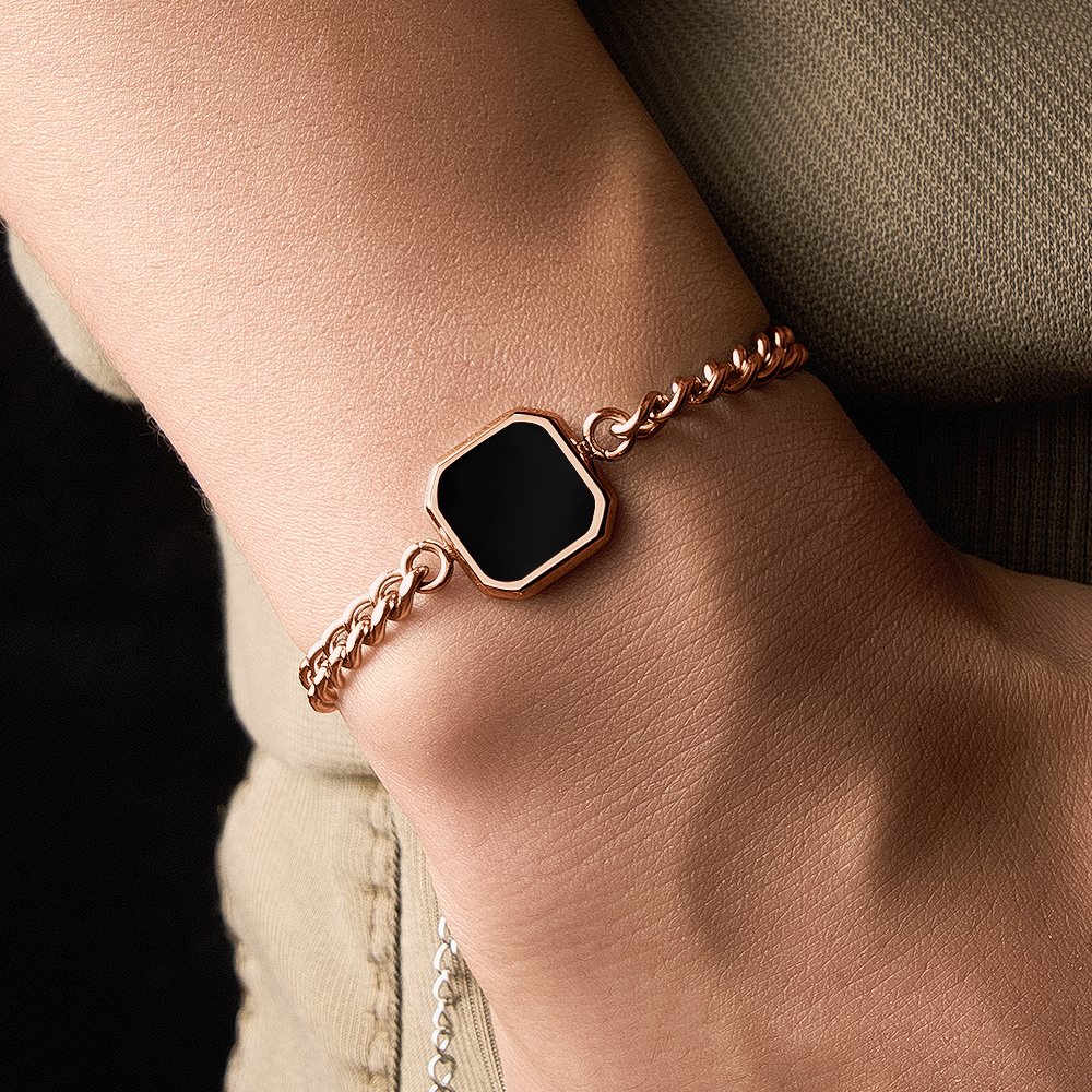 Personalized Magic Photo Men's Bracelet Which Changes Color With Temperature Best Gift For Him