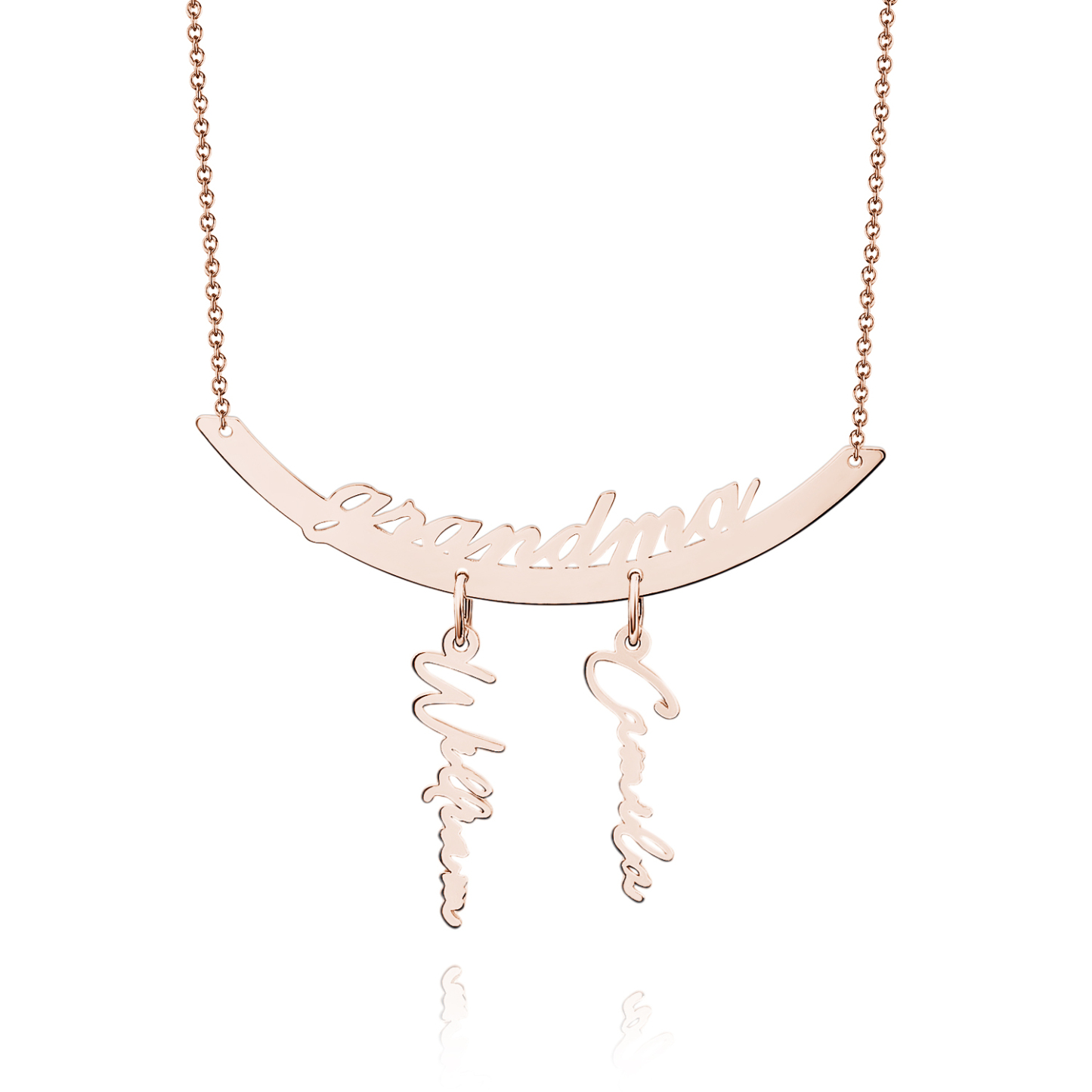 Custom Name Necklace Hanging Family Necklace with 1-7 Names Pendants Gift for Grandma Mother's Day Gifts - soufeelus