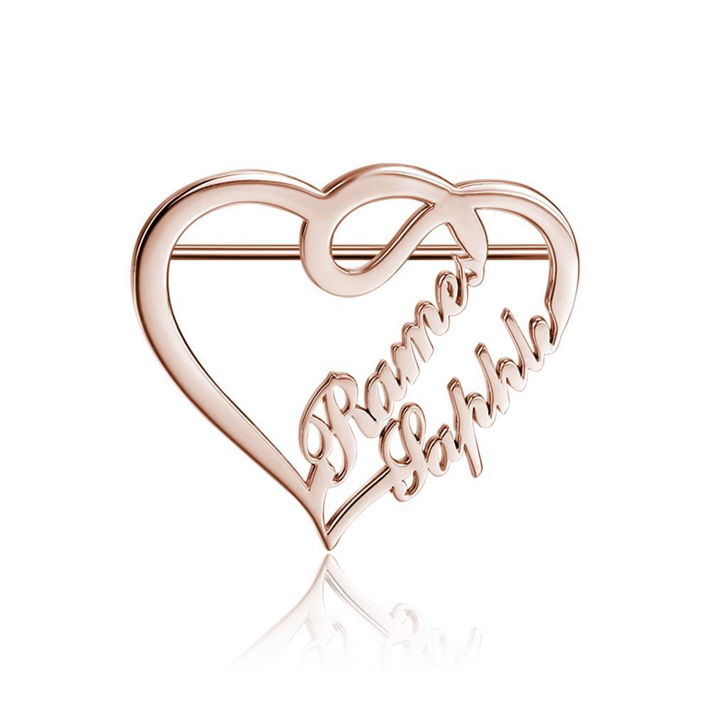 Custom Stainless Steel Name Brooch Personalized Nameplate Lapel Pin For Women - soufeelus
