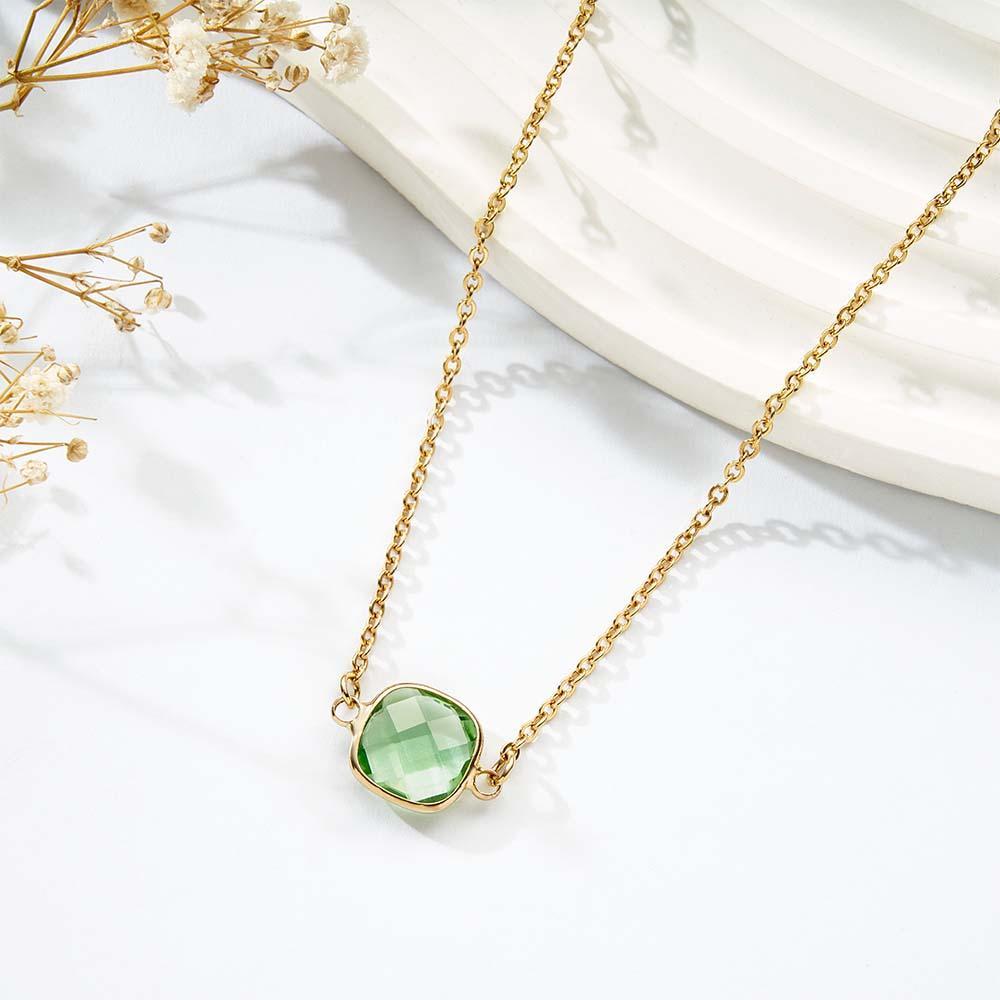 Custom Birthstone Necklace Simple Unique Romantic Gifts - soufeelus