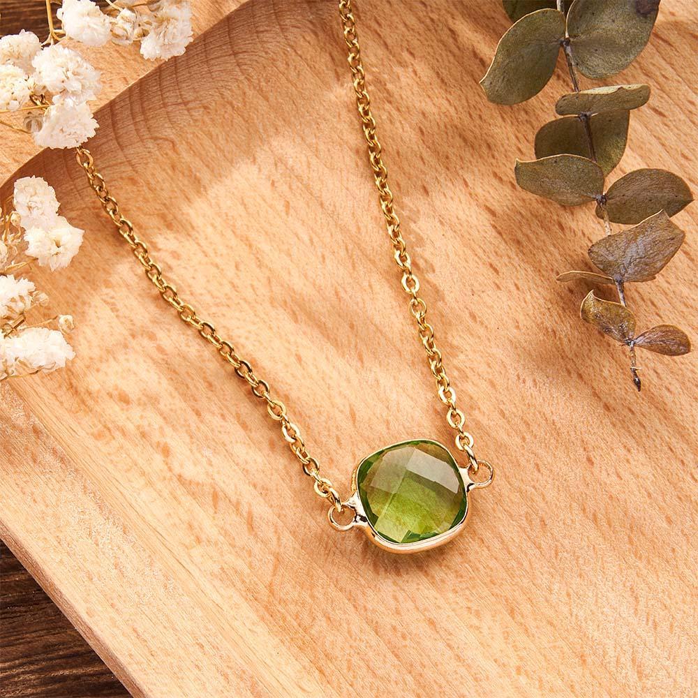 Custom Birthstone Necklace Simple Unique Romantic Gifts - soufeelus