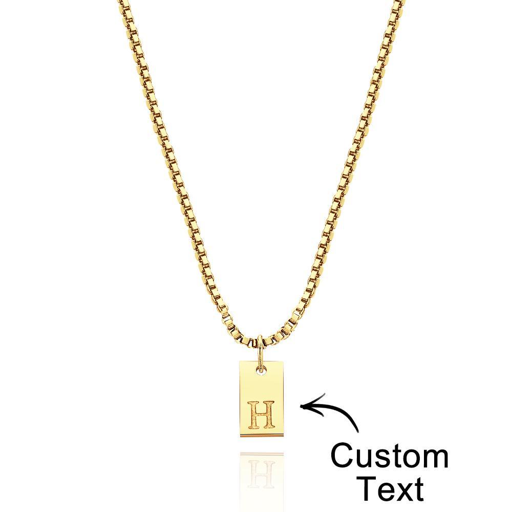 Custom Engraved Necklace Multiple Bar Initial Letter Charm Gifts - soufeelus