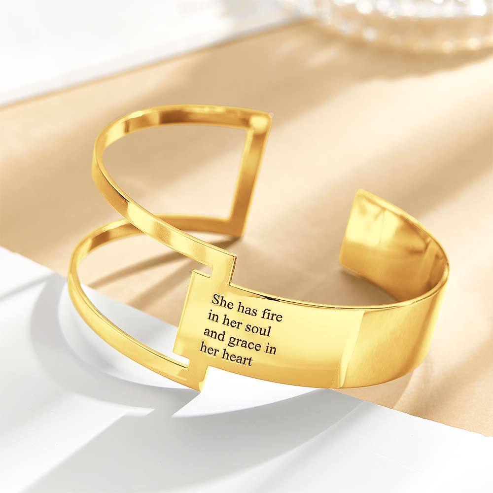 She Has Fire in Her Soul Geometric Cuff Bracelet - soufeelus