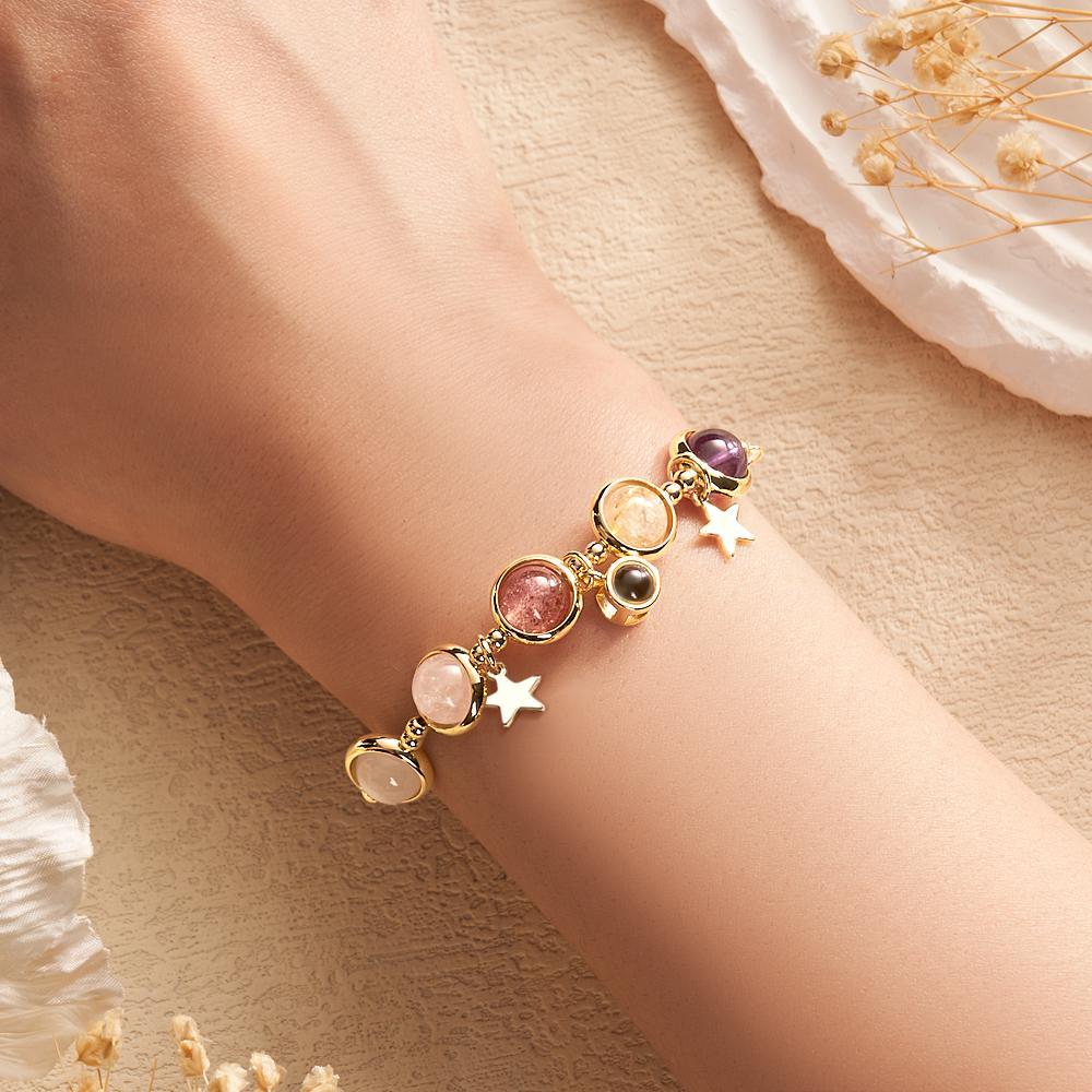 Custom Projection Bracelet Crystal Love Gift for Her - soufeelus