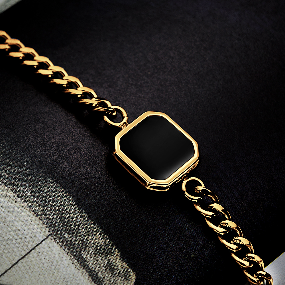 Personalized Magic Photo Men's Bracelet Which Changes Color With Temperature Best Gift For Him