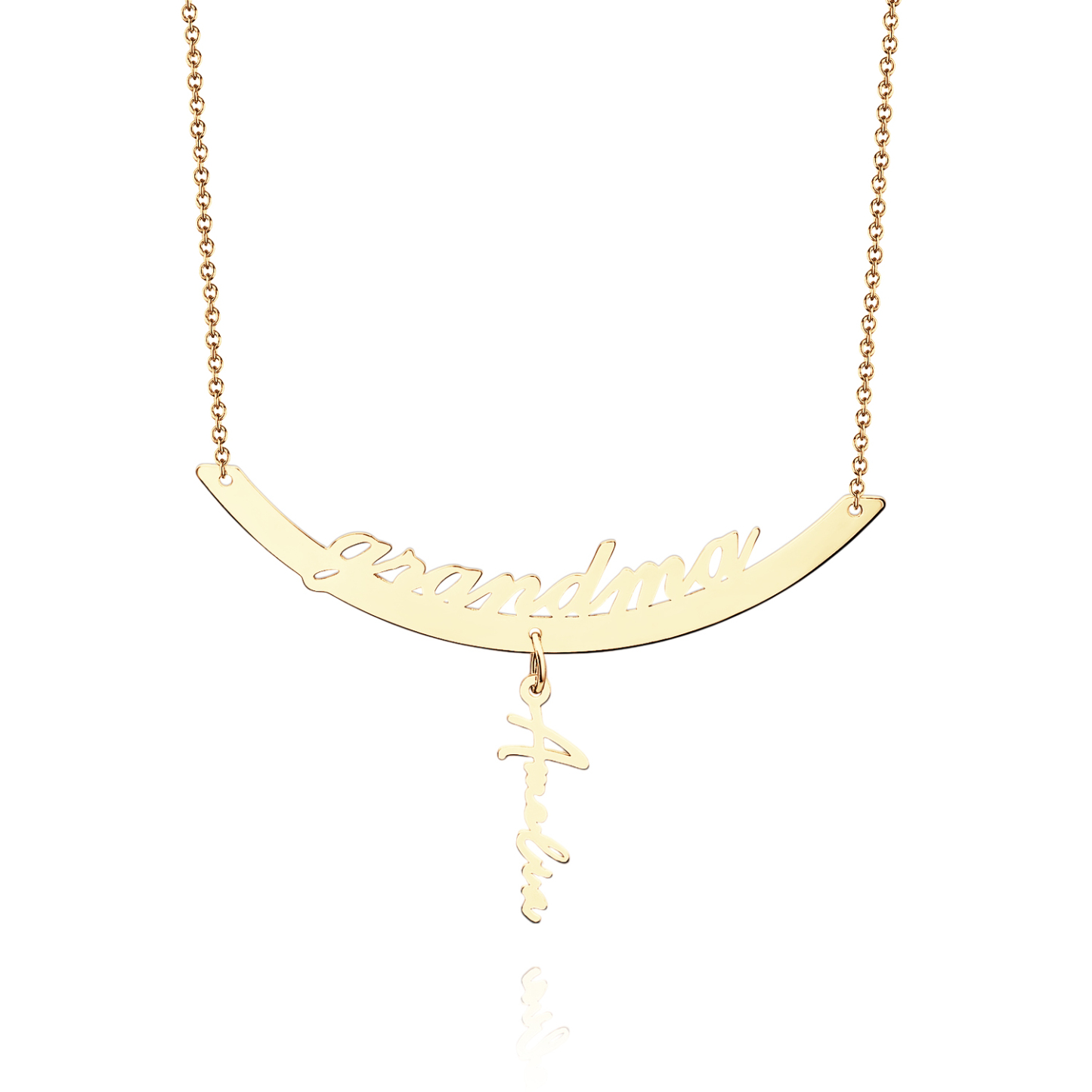 Custom Name Necklace Hanging Family Necklace with 1-7 Names Pendants Gift for Grandma Mother's Day Gifts - soufeelus