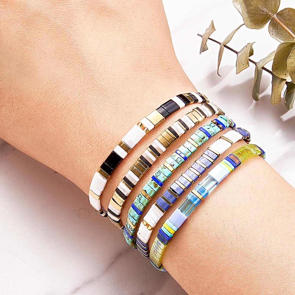 Tila Bead Bracelet Set Vintage Fashion Bracelet for Loved - soufeelus