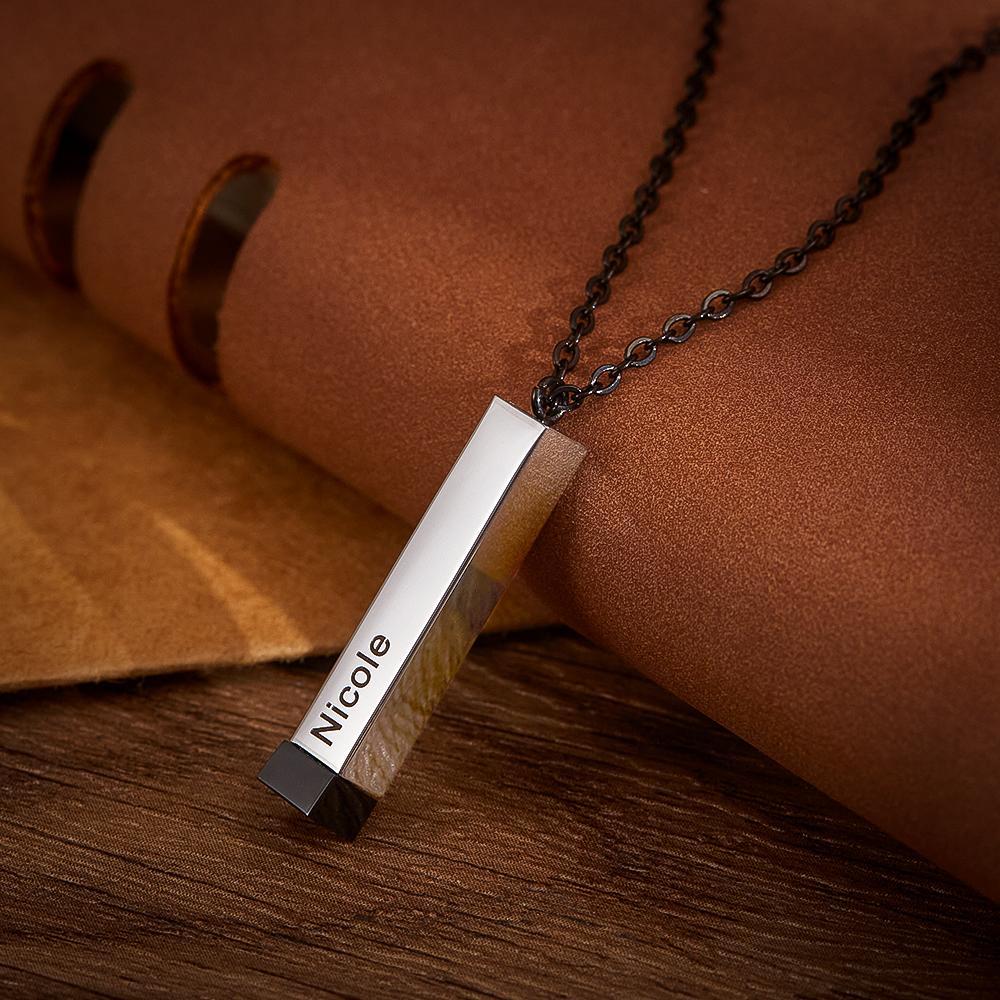 Hidden Message Necklace Custom Engraved Necklaces Pull-out Lettering Necklace Bar Necklace Gifts For Her - soufeelus