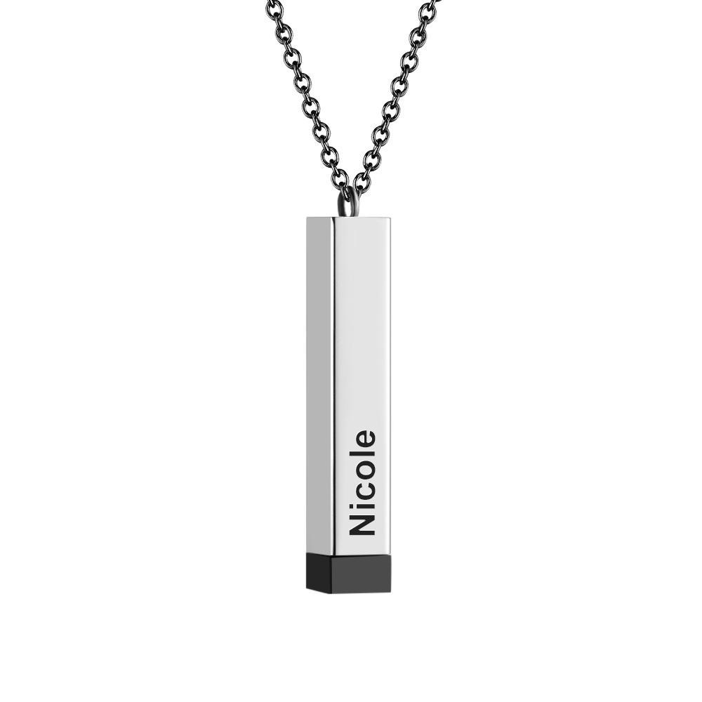 Hidden Message Necklace Custom Engraved Necklaces Pull-out Lettering Necklace Bar Necklace Gifts For Her - soufeelus