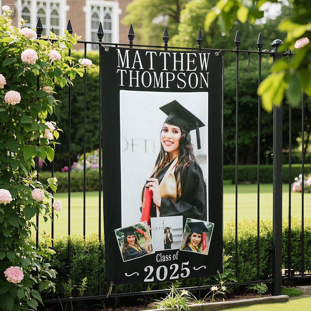 Custom Graduation Photo Banner Picture of Success Banner Home Decor Graduation Gifts