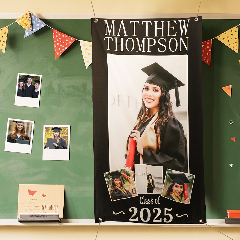 Custom Graduation Photo Banner Picture of Success Banner Home Decor Graduation Gifts