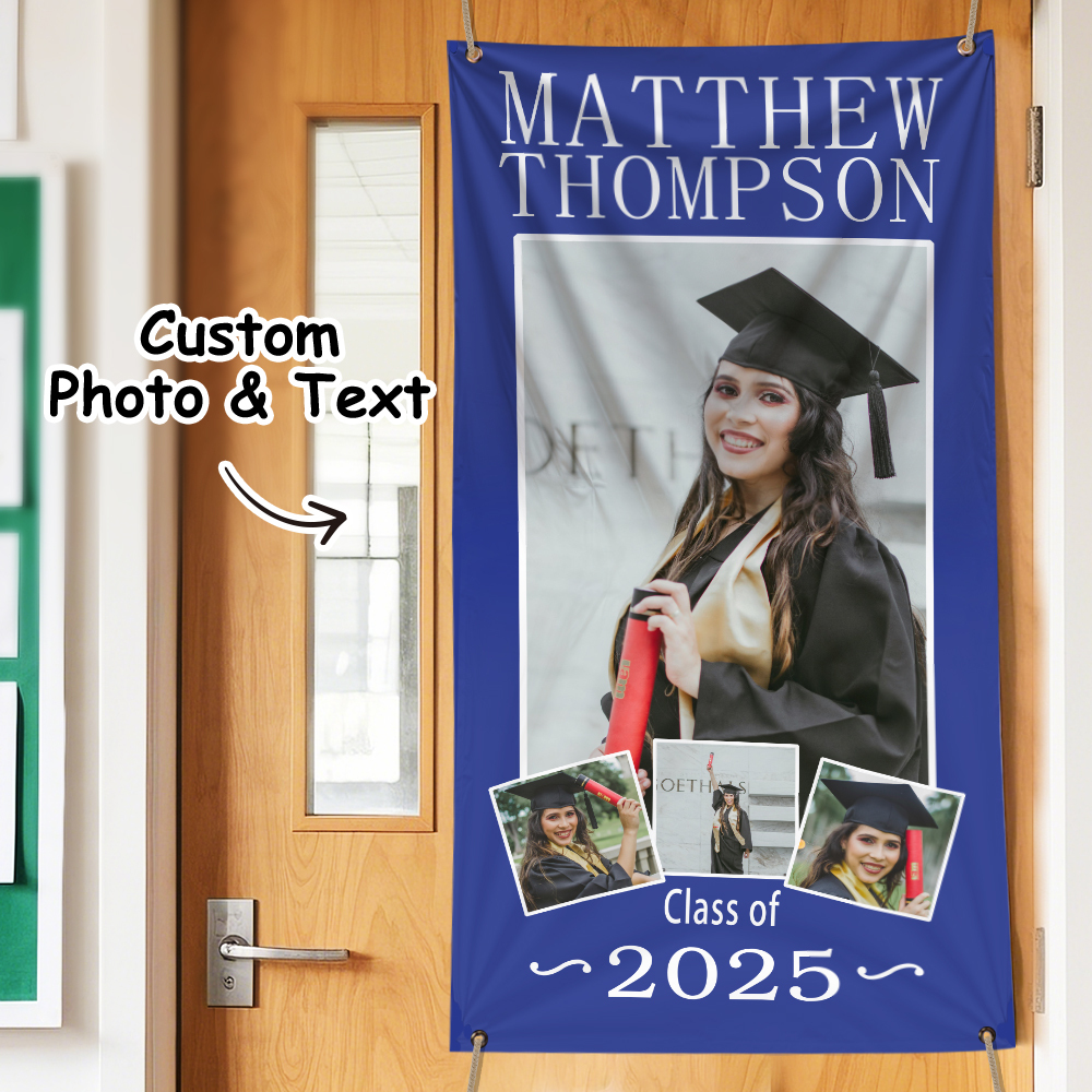 Custom Graduation Photo Banner Picture of Success Banner Home Decor Graduation Gifts