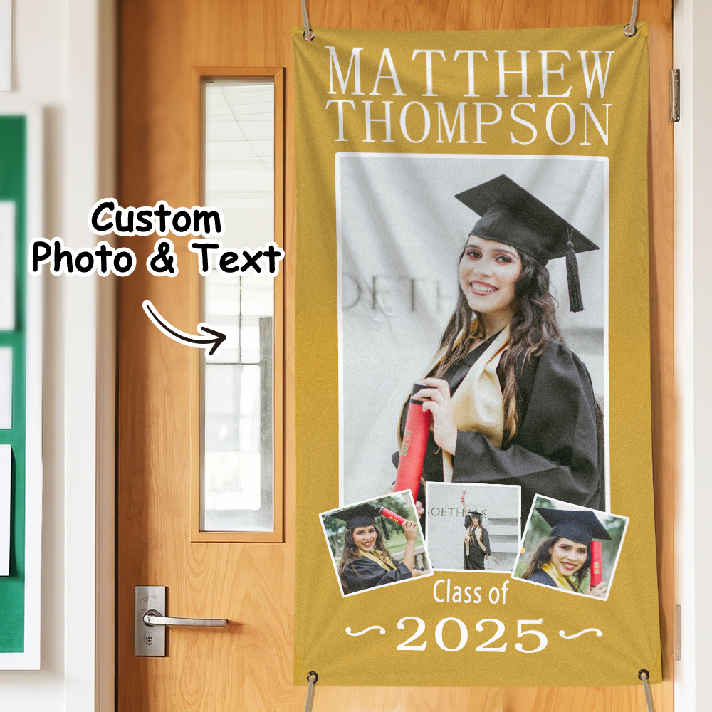 Custom Graduation Photo Banner Picture of Success Banner Home Decor Graduation Gifts
