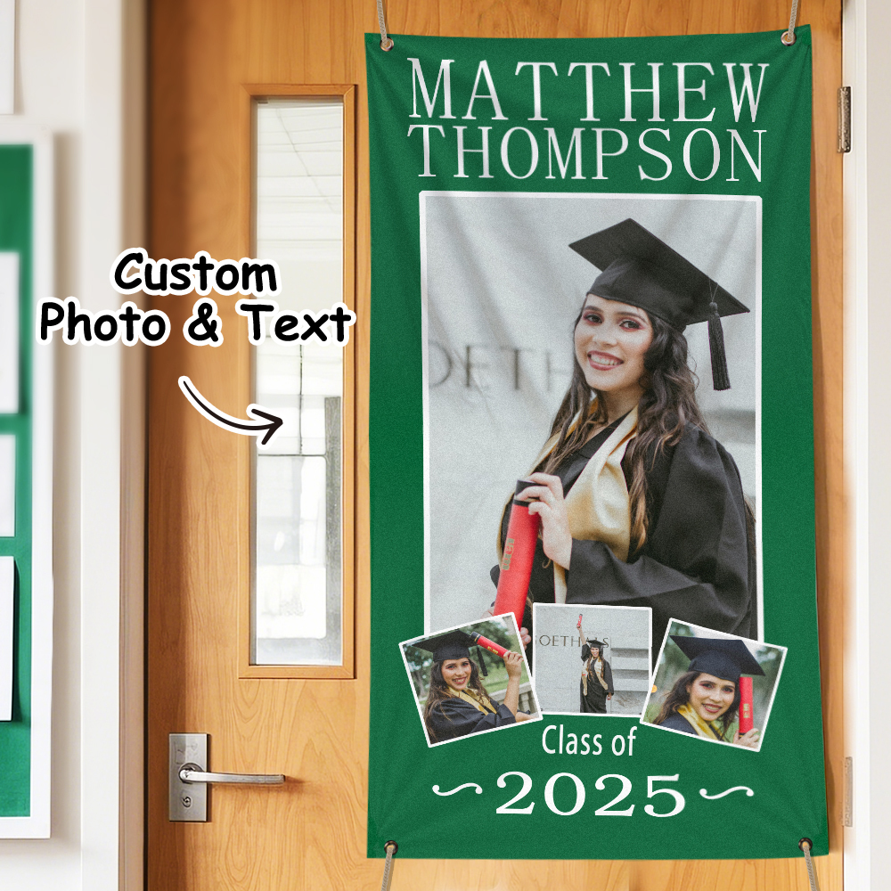 Custom Graduation Photo Banner Picture of Success Banner Home Decor Graduation Gifts