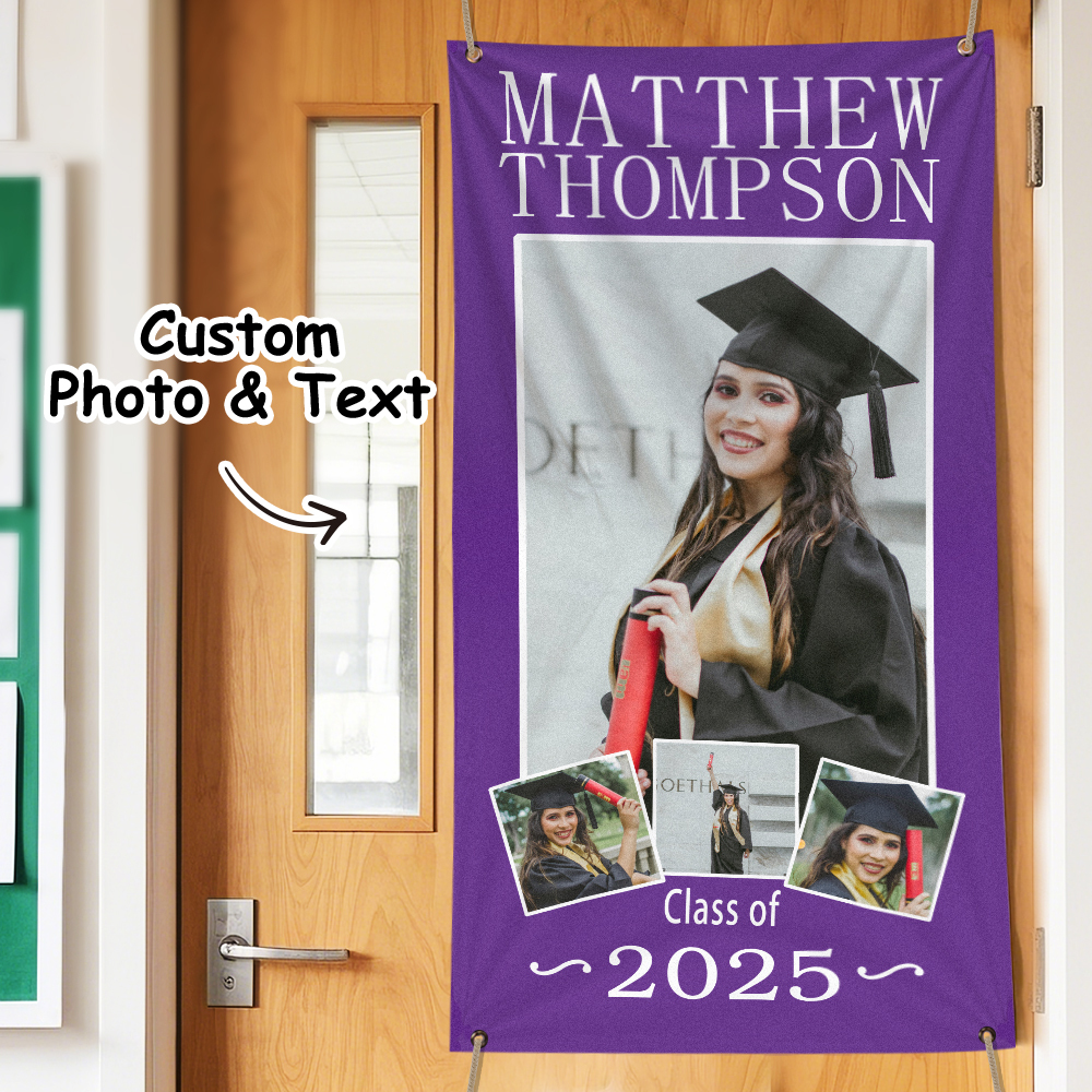 Custom Graduation Photo Banner Picture of Success Banner Home Decor Graduation Gifts
