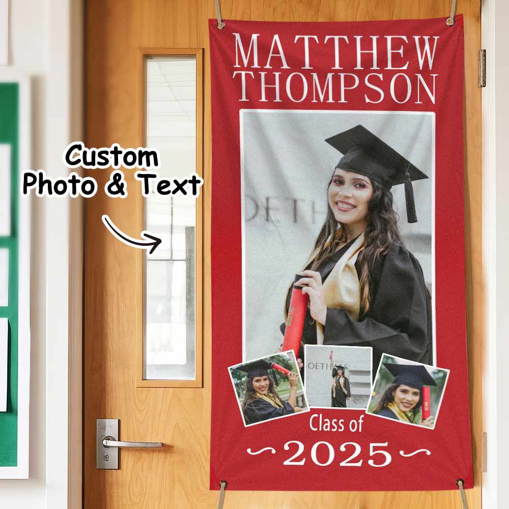 Custom Graduation Photo Banner Picture of Success Banner Home Decor Graduation Gifts