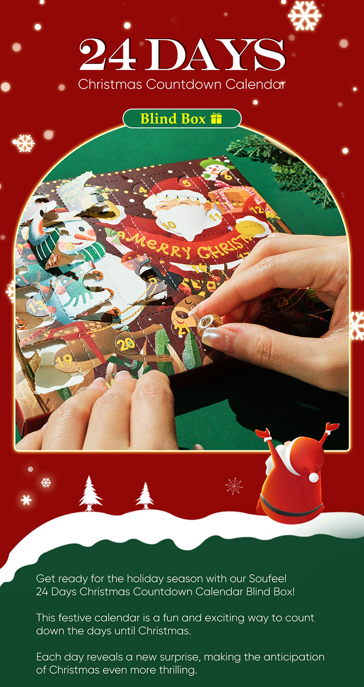 Christmas Projection Jewelry Gift Jewelry Advent Calendar 24 Calendar Countdown Projection Jewelry Gift Box detail image 1
