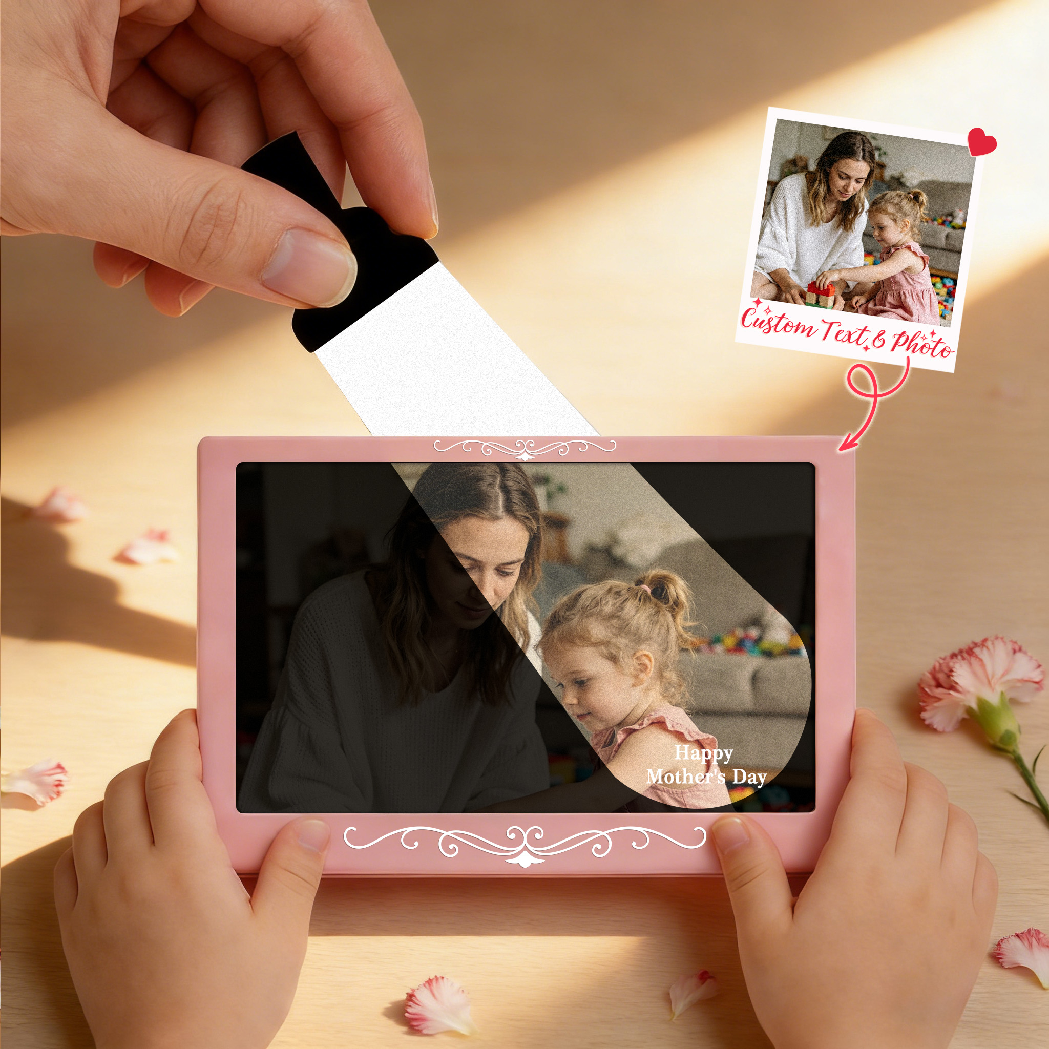 Custom Reversal Film Frame With Photo And Text Magic Card For Mom Mother's Day Surprise Gift