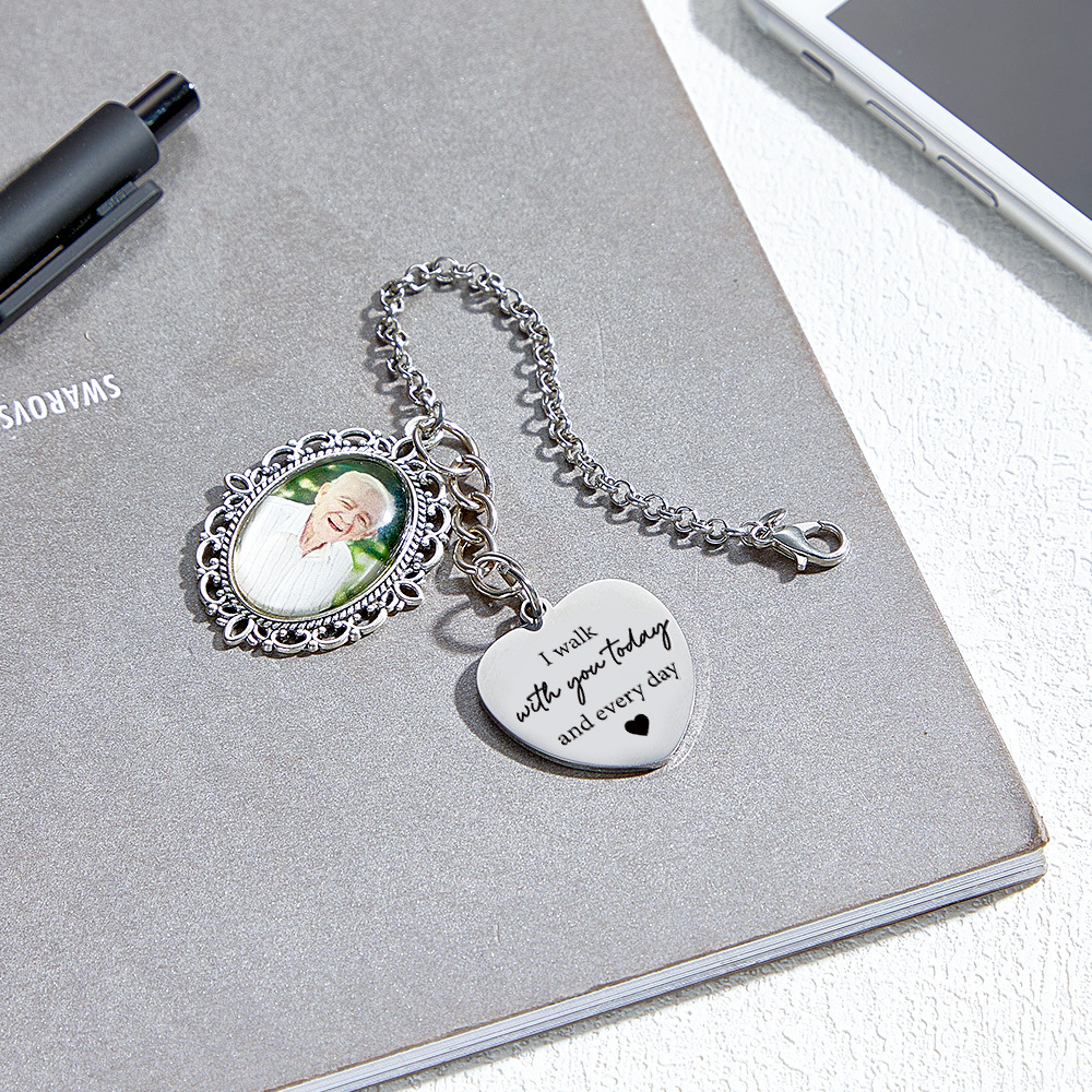 Custom Graduation Memorial Photo Pendant with Personalized Loving Memory Message Cap Tassel Keepsake - soufeelus
