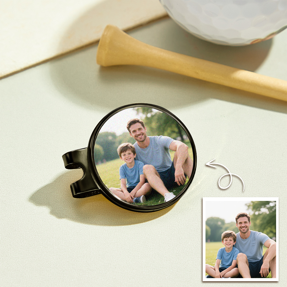 Photo Golf Marker, Golf Marker and Clip Set, Custom Golf Gifts For Her, Custom Golf Marker, Golfing Accessory, Personalized Golf Marker - soufeelus