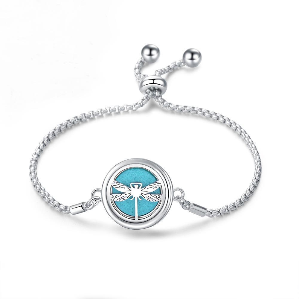 Stainless Steel Hollow Tree of Life Aromatherapy Bracelet Essential Oil Openable Adjustable Size Magnetic Bracelet Creative Couple Gifts