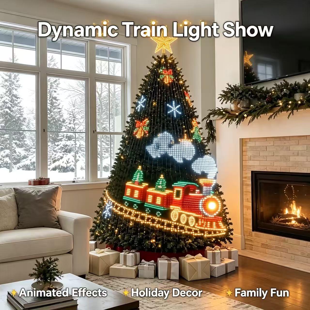 Smart Christmas Tree Lights RGBIC LED String Lights APP Controlled Dynamic Light Show Halloween Christmas Tree Decor DIY Pattern String Lights