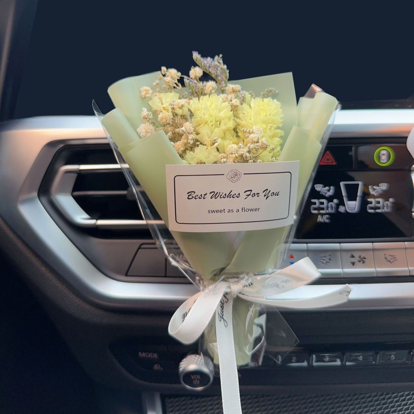 Mini Bouquet Car Dried Flowers Car Interior Decoration Ornaments Air Outlet Air Conditioning Decorations