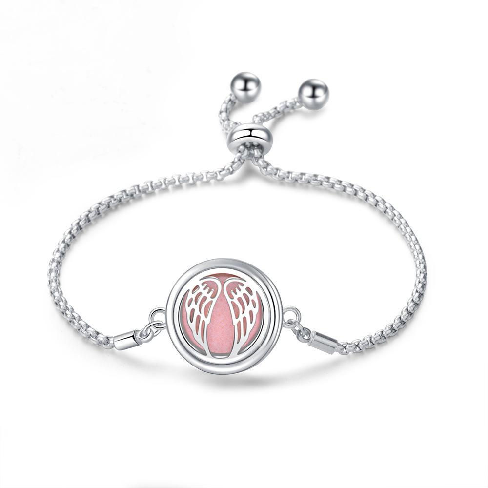 Stainless Steel Hollow Tree of Life Aromatherapy Bracelet Essential Oil Openable Adjustable Size Magnetic Bracelet Creative Couple Gifts