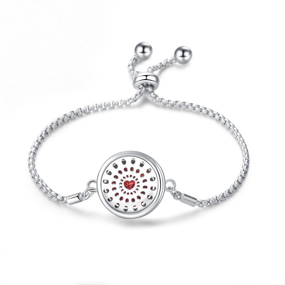 Stainless Steel Hollow Tree of Life Aromatherapy Bracelet Essential Oil Openable Adjustable Size Magnetic Bracelet Creative Couple Gifts